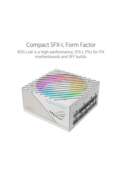 Rog-lokı-850p-sfx-l-gamıng White Edition 850w 80 Plus Platinum 120mm Full Modüler Gaming Oyuncu Power Supply