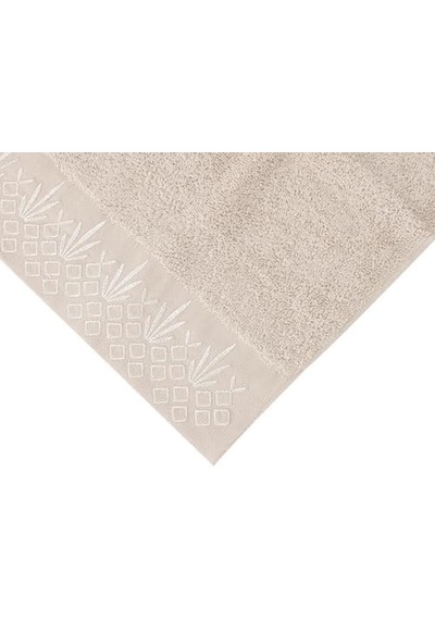 Sty Barra Gri Nakışlı Havlu 50x90 Açik Gri