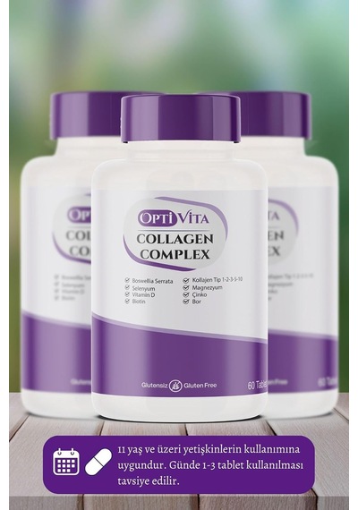Collagen Complex 60 Tablet 5 Tip Kolajen, Magnzyum, Çinko, Bor, Vitamin D, Biotin, Selenyum