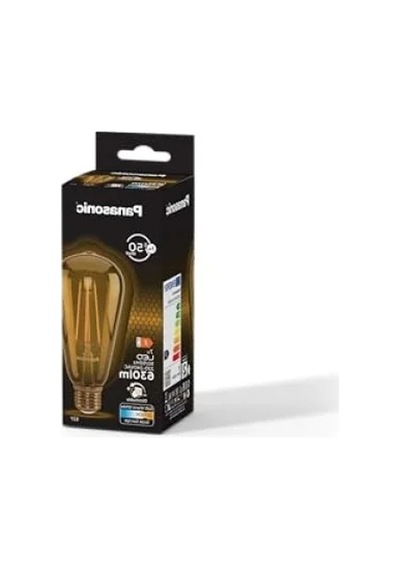 Dim Edilebilir E27 Filaman St64 Lamba 7w 630lm 2000k Gold -