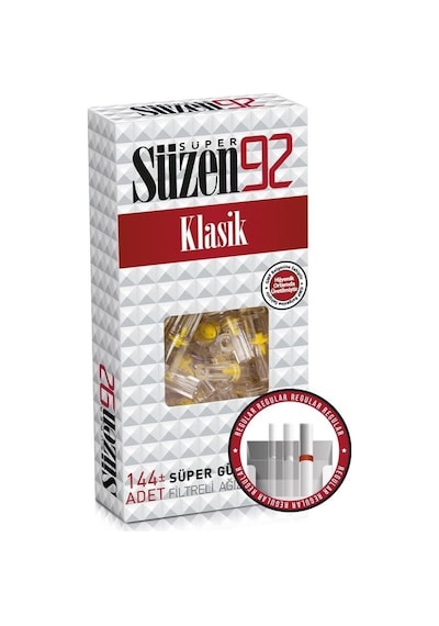 Süzen92 Klasik Sigara Ağızlık Filtresi 1728adet Fırsat 12pk 144