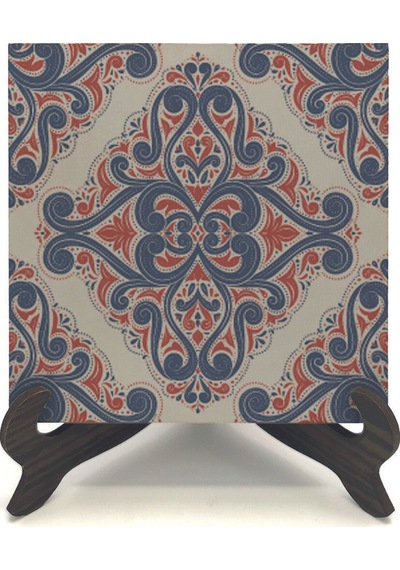 İtalyan Çini Deseni Baskılı Mdf Masaüstlük 10x10 658