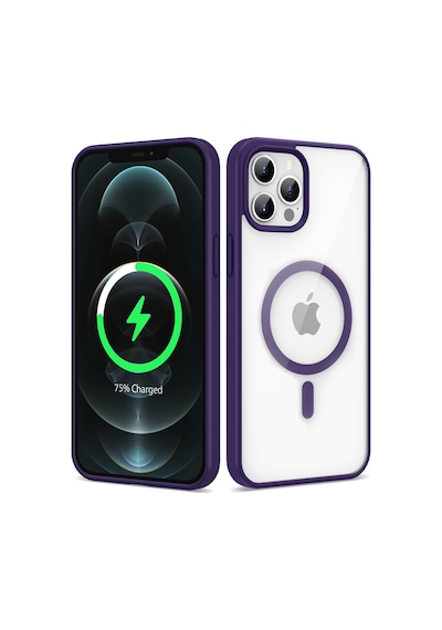 Zore Apple iPhone Uyumlu 12 Pro Max Kılıf Magsafe Wireless Şarj Özellikli Silikon Omsy Ege Kapak - Kırmızı
