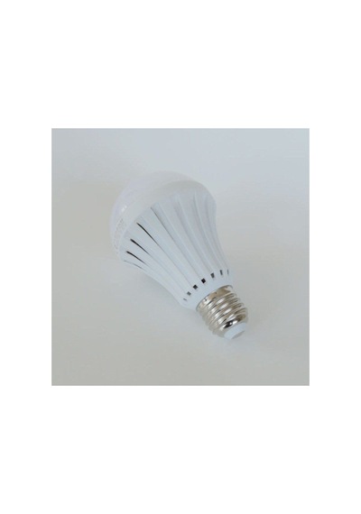 Şarjlı Led Ampul 9 Watt Beyaz Işık Acil Durum Aydınlatma 3 Adet Siyah