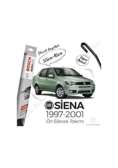 Fiat Siena Muz Silecek Takımı 1998-2012 Bosch Aeroeco