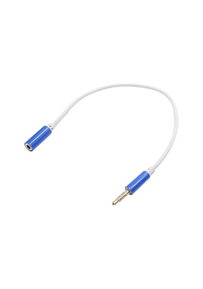 Aux 3.5mm Jack Erkek - Dişi Uzatma Kablosu 27cm 4 Boğum