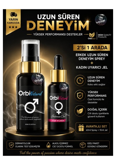 Orbıfresh Uzun Deneyim Sprey 60ml Kadın Uyarıcı Jel 10 Ml 2 Li Set