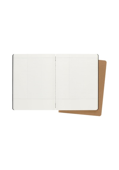 Tr Cahier Ch4stnb Çalışma Defterleri Dersler İçin, Xlarge, 2'li Set, Çizgili, Karton Kapaklı Siyah, Kahverengi K Genel