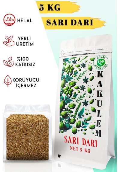 Kakulem Sertifikalı Tozsuz A Kalite Sarı Darı 5 Kg