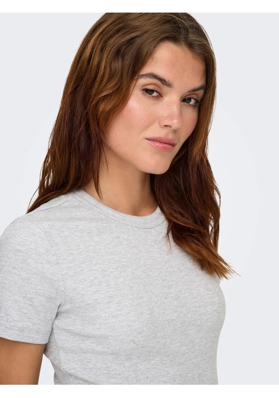 Only Onlval Life S/s O-neck Top Kadın T-shirt 15339774 Gri