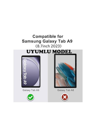 Samsung Galaxy Tab A9 8.7 İnç Ekran Koruyucu Şeffaf Cam Nano Esnek Kırılmaz Ekran Camı Tam Uyumlu