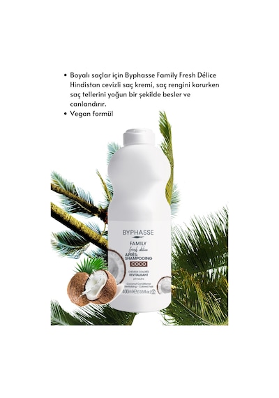 Byphasse Family Fresh Hindistan Cevizli Canlandırıcı Saç Kremi 400 ML