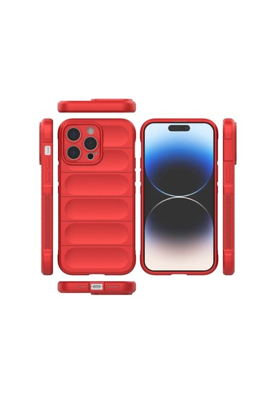 Apple  Uyumlu  iPhone 13 Pro Max Kılıf Optimum Silikon Kırmızı