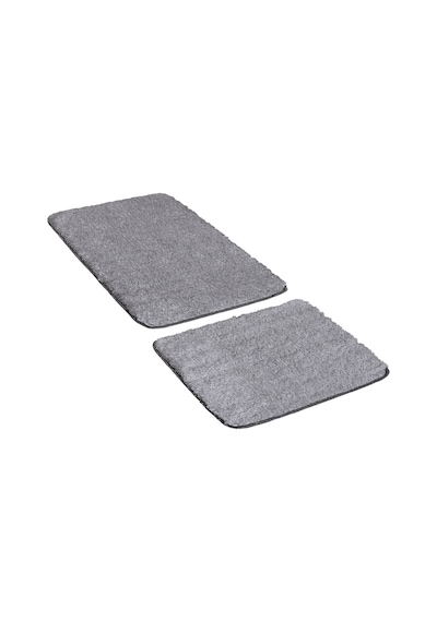 Koza Home Koza Home Segura Peluş Gri Kaydırmaz Taban Banyo Paspası Gri