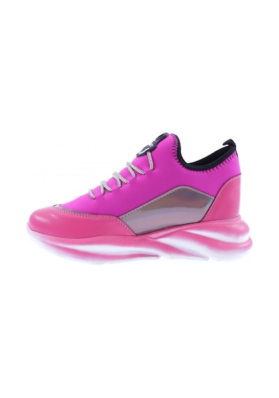 Dgn 315-23y Kadin Kalin Taban Strech Detayli Silver Taş Bağcikli Sneakers Ayakkabi 315-2026-R0507 Fuşya
