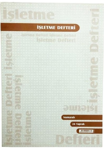 Özkan Armat Işletme Defteri Numaralı 24 Yaprak