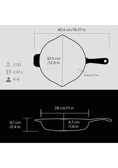 Ayrex Döküm Yuvarlak Izgara Tava, Metal Kulplu, Konkav Taban, 28 Cm Diğer