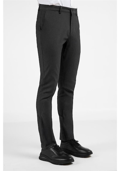 İmza Siyah Yan Cep Düz Paça Pamuklu Slim Fit Chino Casual Pantolon 1003255164 Siyah