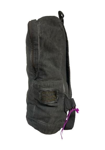 Old Cotton Cargo Kaliteli Vintage Disayn Laptop Bölmeli Sırt Gezi Çantası Leone Bag Oil 5100 Siyah