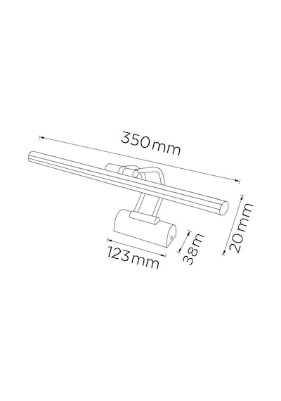 Sekatech Krom Kasa Led Flüt Aplik / 6w / 3200k Gün Işığı / 35cm / Duvar Tipi Ayna/tablo/resim/banyo Üstü Dekorat Genel