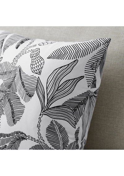 Ikea Brokdracena Yastık Kılıfı 50 X 50 Cm Siyah - Beyaz