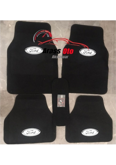 Ford Connect Logolu Siyah Çift Katlı Halı Paspas Seti