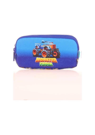 Kaukko Kids 3 Bölmeli Kalem Çantası Cube Monster Truck Mavi L8176