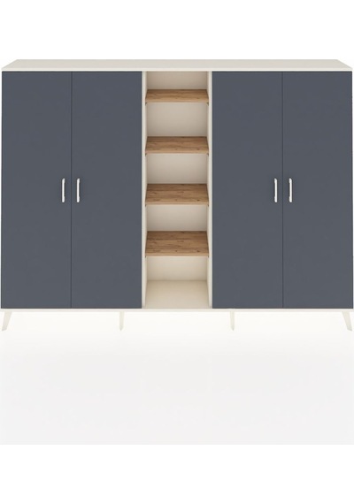 Arges Dolap 12 Raflı 4 Kapaklı 220x30x163 Aytaşı-antrasit/çam Antrasıt/atlas Çam - Aytası Arges Dolap 12 Raflı 4 Kapaklı 220x30x163 Aytaşı-antrasit/çam Antrasıt/atlas Çam - Aytası