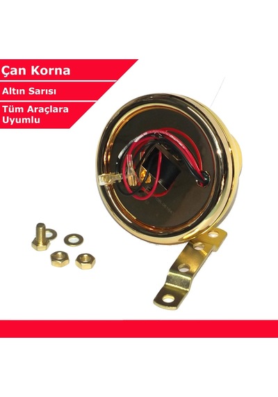 Gold Serisi Çan Tramvay Korna Tekli Krom Röle Gerekmez Kolay