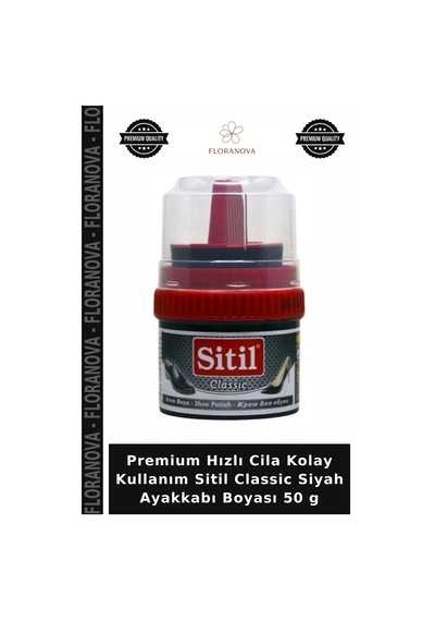 Floranova Premium Hızlı Cila Kolay Kullanım Sitil Classic Siyah Ayakkabı Boyası 50 G Çok Renkli