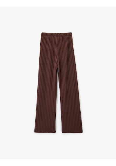 Koton Rahat Kalıp Bol Düz Paça Pijama Altı Bordo 6wlk40030mk Bordo