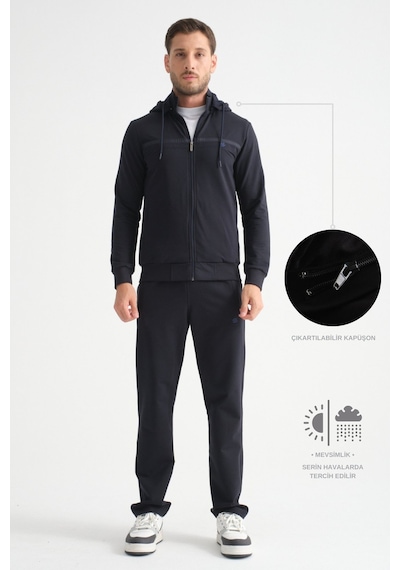Shooter Sportswear Shooter Premium Dik Yaka Rahat Form Klasik Paça Erkek Eşofman Takımı Lacivert Shooter Sportswear Shooter Premium Dik Yaka Rahat Form Klasik Paça Erkek Eşofman Takımı Lacivert