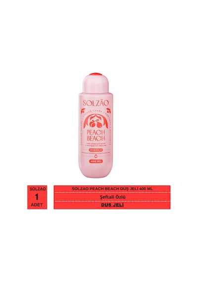 Solzao Peach Beach Şeftali Özlü Duş Jeli 400 Ml