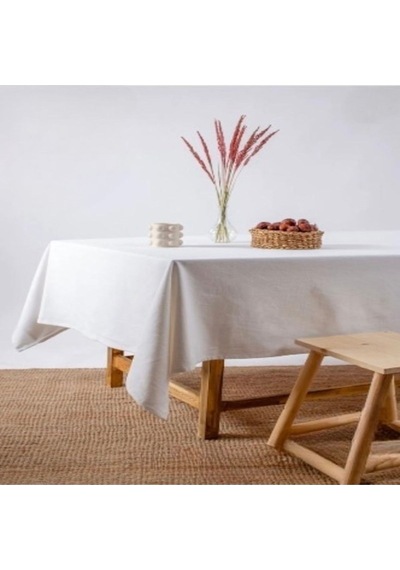 Dnc Home Tekstil Premium Keten Beyaz Düz Masa Örtüsü 001 Dnc Home Tekstil Premium Keten Beyaz Düz Masa Örtüsü 001