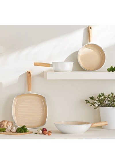 Emsan Swiss Crystal Wok Tava Bej