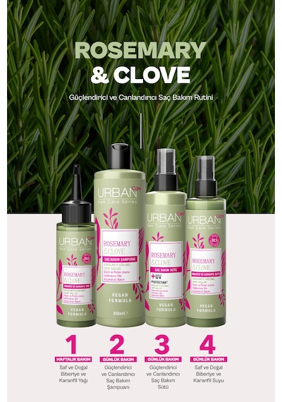 Rosemary & Clove Biberiye Ve Karanfil Suyu % 99.5 Doğal Ve Saf 150 Ml