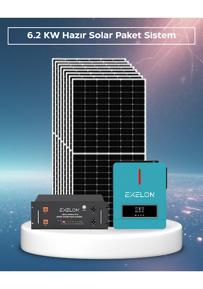 6.2kw Hazır Solar Paket 48v Mppt Akıllı İnverter Off-grid Sistem