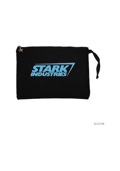 Zepplin Giyim Stark Industries Siyah Clutch Astarlı Cüzdan / El Çantası