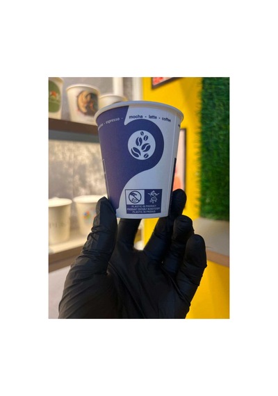 Üreticiden 1500 Adet Tek Kullanımlık Koli Kalın 7 Oz Vending Büyük Boy Karton Bardak Desenli Akıtmaz 1