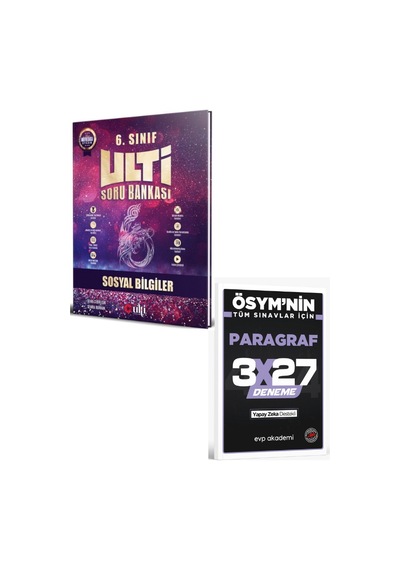 Ulti 2027 6. Sınıf Sosyal Bilgiler Soru Bankası+ Evp Akademi Paragraf