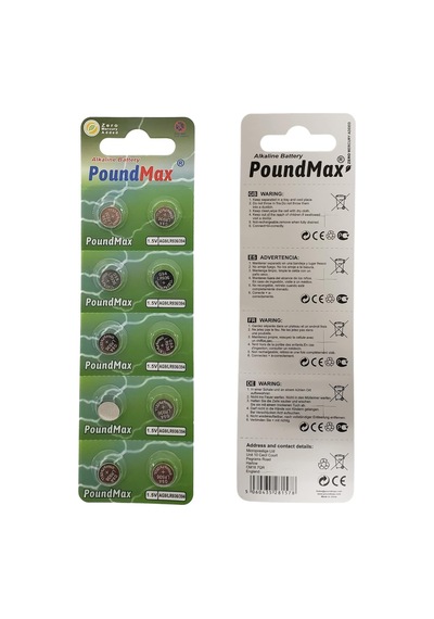 10x Ag9 Lr45, Lr936, 394 1.5v - Alkalin Düğme Piller 1x 10'lu Paket