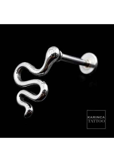 Yılan Helix Flat Kulak Conch Tragus Piercing Cerrahi Çelik