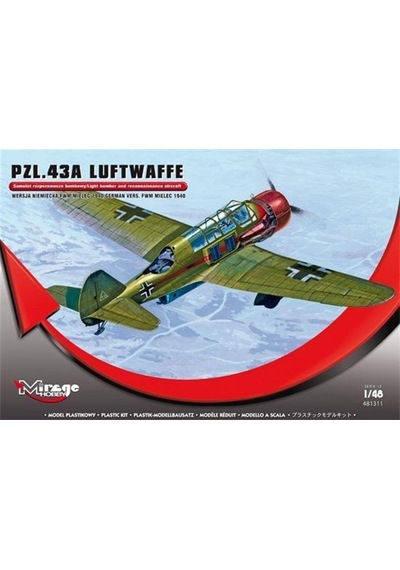 1/48 Pzl.43a Luftwaffe German Version Miele Maketi, Mirage 481311