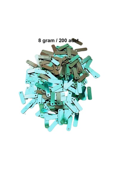 Yeşil 15 X 5 Mm Dantel Oya Yazma Halhal Abiye Lazer Kesim Pul 200 Adet / 8 Gram