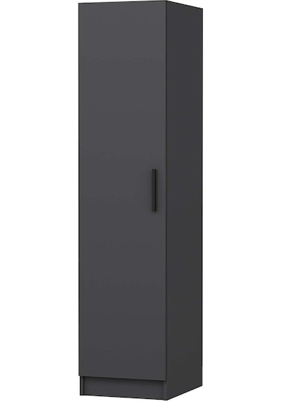 Minar Kale 1 Kapaklı Raflı Dolap Antrasit - Antrasit 190cm Antrasit