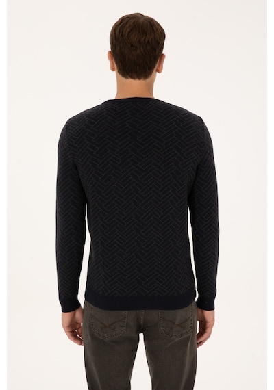 U.S. Polo Assn. Erkek Slim Fit Bisiklet Yaka Antrasit Kazak 50308343-VR006