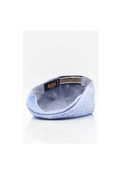 Külah Erkek Düz Pamuklu Mavi Flat Cap Kasket Mavi-Standart