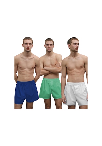 Yohannes Club Boxer Erkek, 5'li "vivid Tones Koleksiyonu" % 100 Pamuklu Poplin Kumaş, Canlı Renkler, 5 Adet Asorti