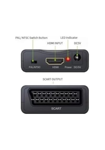 Hdmı To Scart Aktif Çevirici Dönüştürücü Adaptör, Av Video Çevirici, Scartı Hdmı Dönüştürmez
