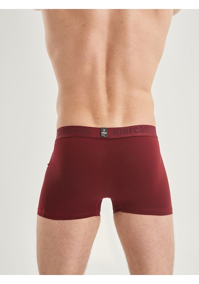 Mercan Erkek Bordo Boxer %96 Pamuklu Likralı Esnek Rahat Kesim Boxer